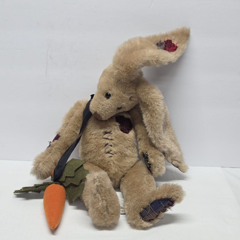 Ganz Cottage Collection Patches Bunny Rabbit With Carrot By Lorraine Vintage 90s